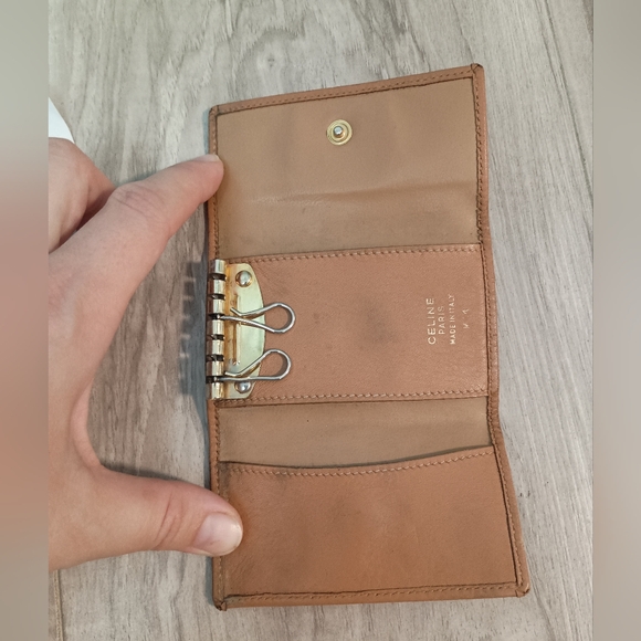 Celine Multicles Key Hooks Case Brown Small Vintage Retro Madcam Designer - Picture 5 of 8